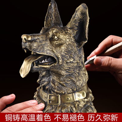 客厅大型落地狗大号大件铜狗家居招财总经理办公室装饰工艺品
