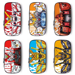 动战士达儿童笔袋男孩子小学生一年级文具盒帆布铅笔盒大容量