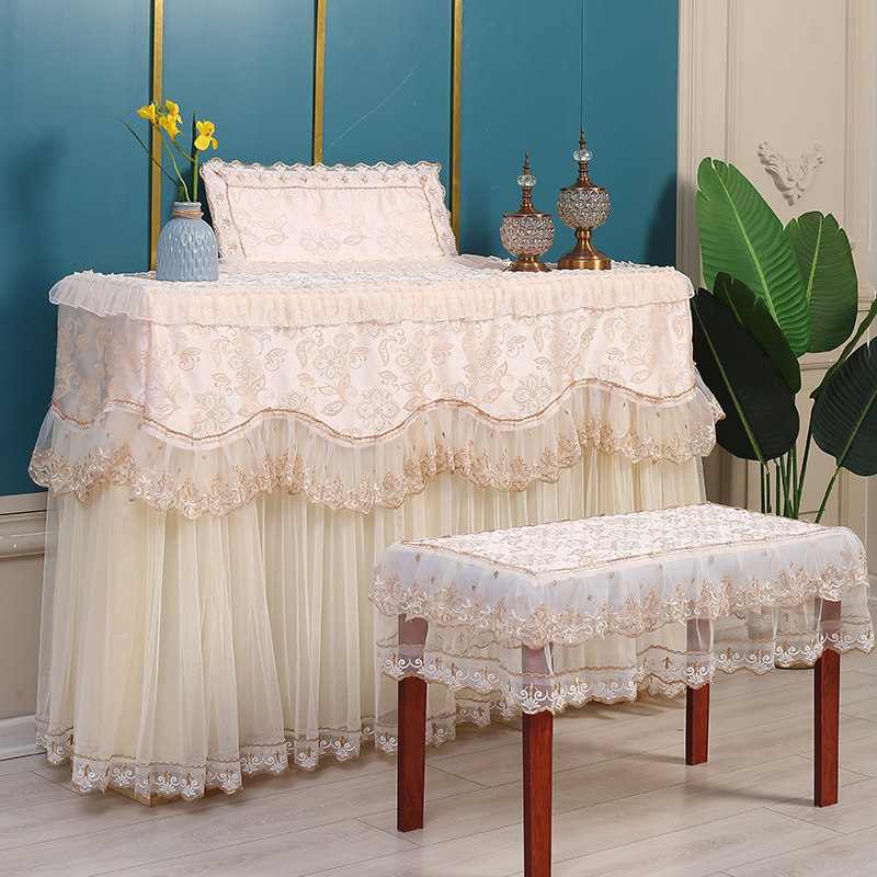 电钢琴防尘罩布艺蕾丝加厚on电子琴防尘罩键防尘罩通用罩