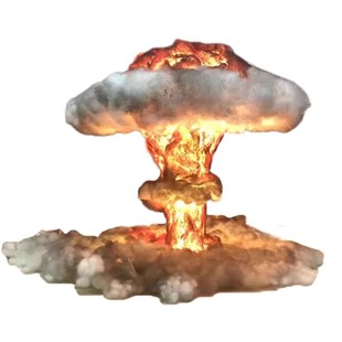 核爆炸蘑菇云创意装饰灯台灯发光收藏礼品原子弹核弹云雾手工