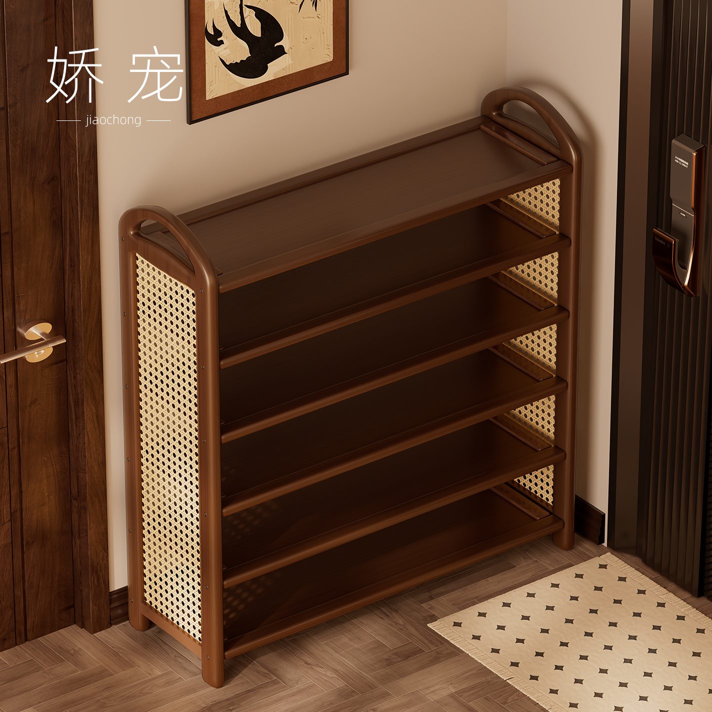 鞋子收纳室内中租房好看鞋柜入户门架家用门口古宿舍鞋架多层玄关