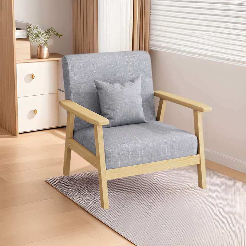 布艺沙发客厅单人椅茶几组合三人位小户型卧室办公室简易双人沙发