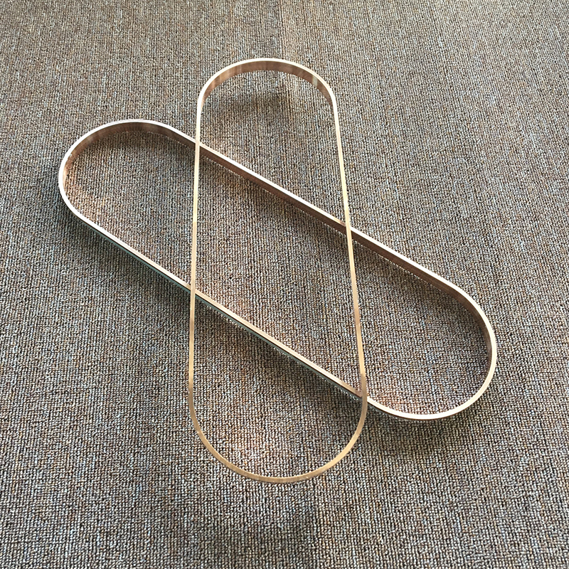 不锈钢圆弧收边条 天花吊顶弧形包边 背景墙圆形钛金U型线条定制