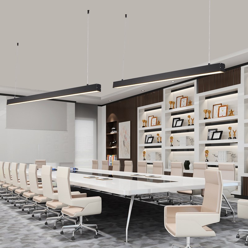 方通led长条灯一字条形护眼办公商用餐厅吧台办公室吊灯