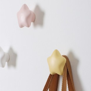 新款简约星星衣柜外侧面挂钩免打孔高级感强力粘贴柜子旁创意粘钩