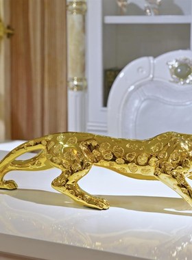 大号招财金钱豹客厅电视柜家居酒柜办公室装饰店铺业礼品