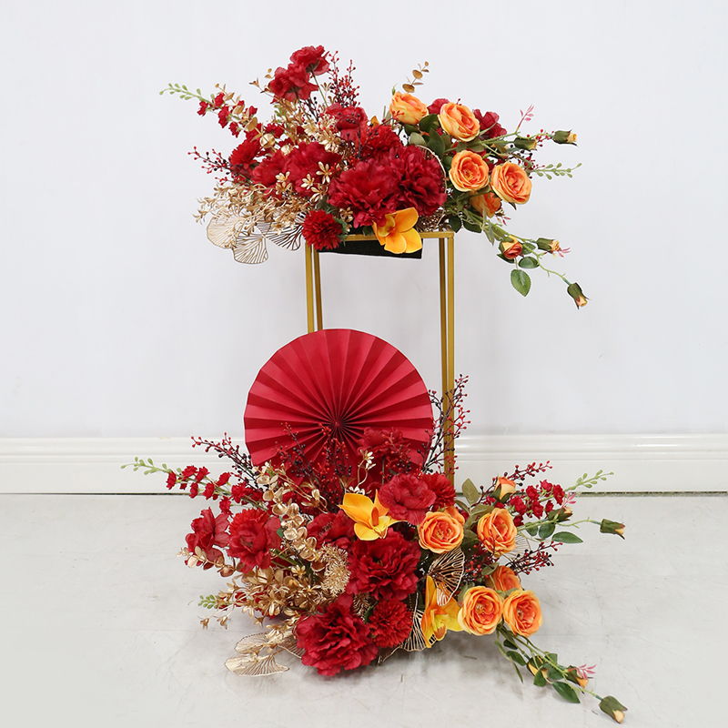 婚庆花架摆件仿真花艺庆典活动车展舞台铁架柱花路引摆件布置道具
