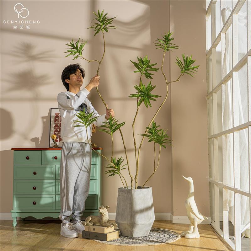 仿真植物室内客厅大型仿生绿植盆栽摆件橱窗造景U装饰假树百合竹图片