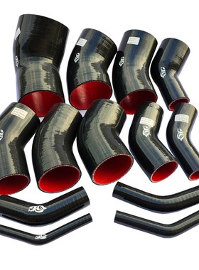 度黑色变径硅胶管进气中冷接驳胶管涡轮增压耐高温高压矽胶管