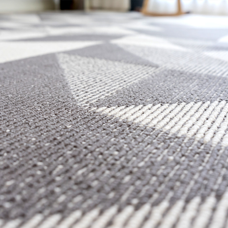 黑白几何客厅地毯夏季薄沙发茶几垫现代卧室床边毯家用机洗,居家布艺,地毯,淘宝优惠券,粉丝福利购,淘宝优惠卷