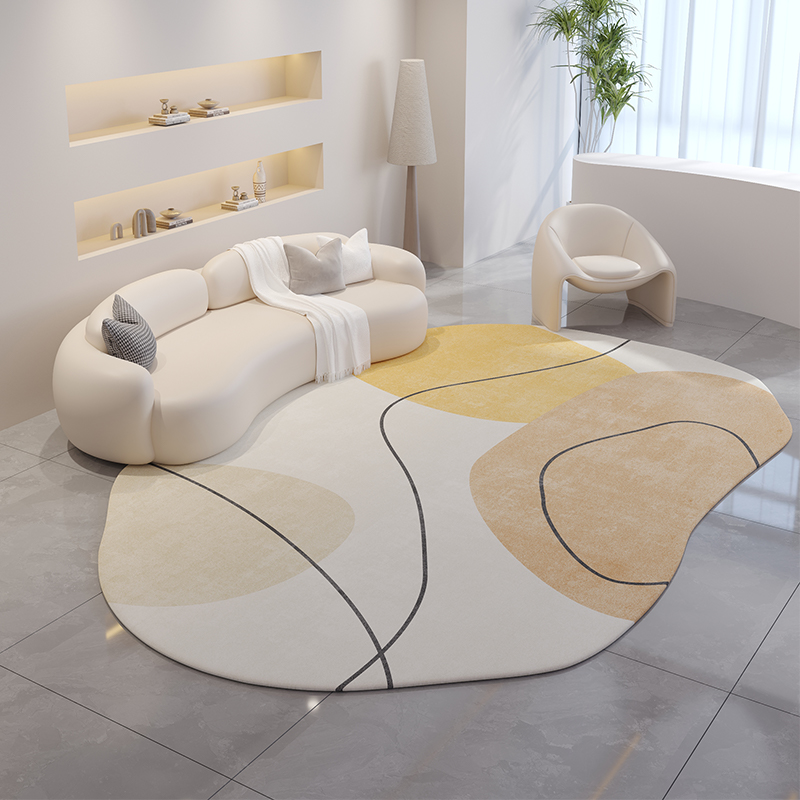 不规则异形地毯客厅卧室床边毯家用沙发茶几大面积可擦免洗地垫