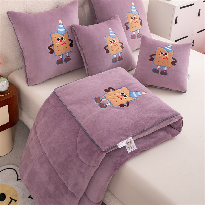 类母婴级两用抱枕被加厚秋冬靠垫枕头被午休汽车办公室学生宿舍