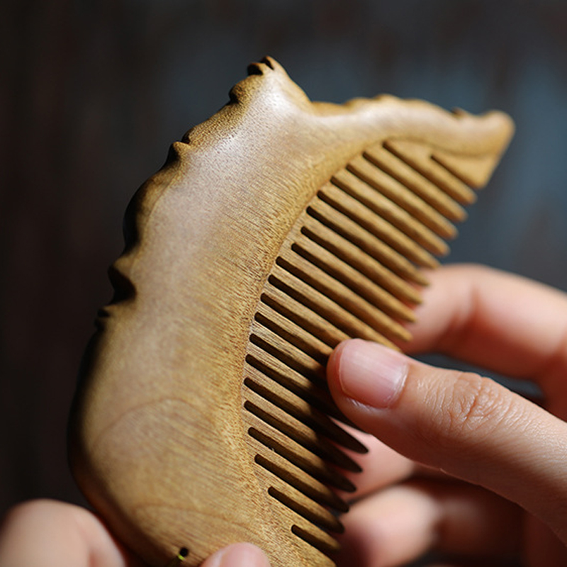 金丝楠木枯木老料拆房料小叶桢楠精雕仕女梳子防静电木梳 发梳