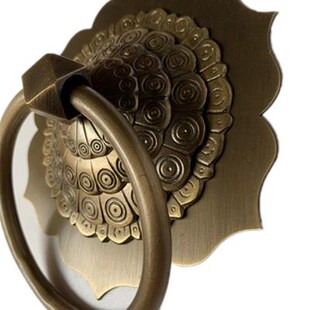 中式仿古铜拉手对大门铜拉手老式门环兽头狮子头复古老式木门把