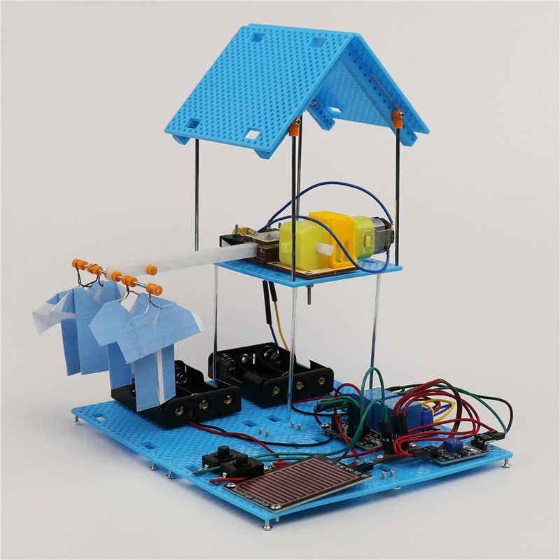 智能晾衣架科技小制作手工程机械自动化学生diy科学实验TEM创客