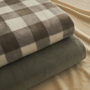 单件被单珊瑚法兰绒冬季加绒加厚毛毯铺床一米五防滑