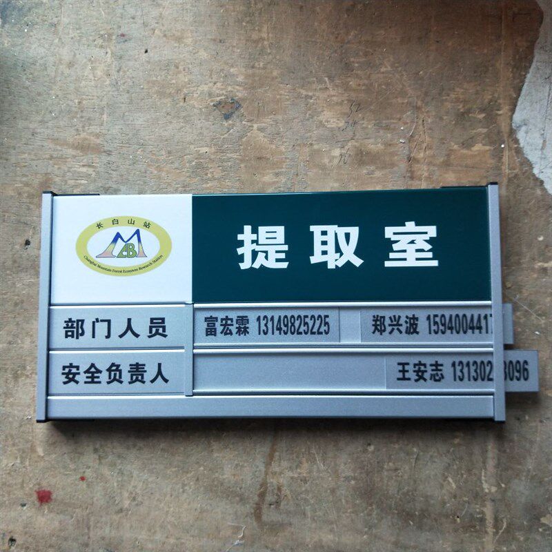 人员去向牌烤漆丝印字更换抽拉铝合金科室牌门牌定制多人去向牌