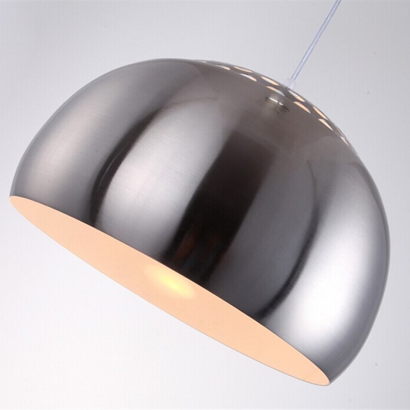 锈钢灯罩创意咖啡西餐厅酒吧台饭店个性奶茶店半圆时尚吊灯