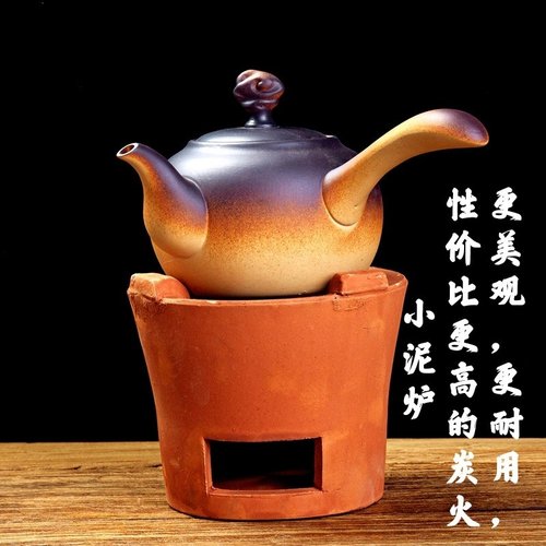 耐火红泥炉小火炉传统老式炭炉潮汕风炉仔煮茶炉取暖炉家用烧烤炉