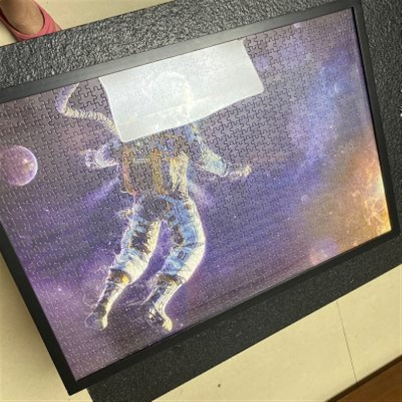 实木大相框0/1000片00拼图画框装裱裱框*75平图框架挂墙