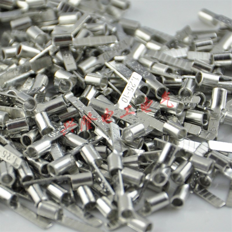 DBN1.-10片形裸接线端子 1000只 冷压端头 插片线耳 线鼻子 铜