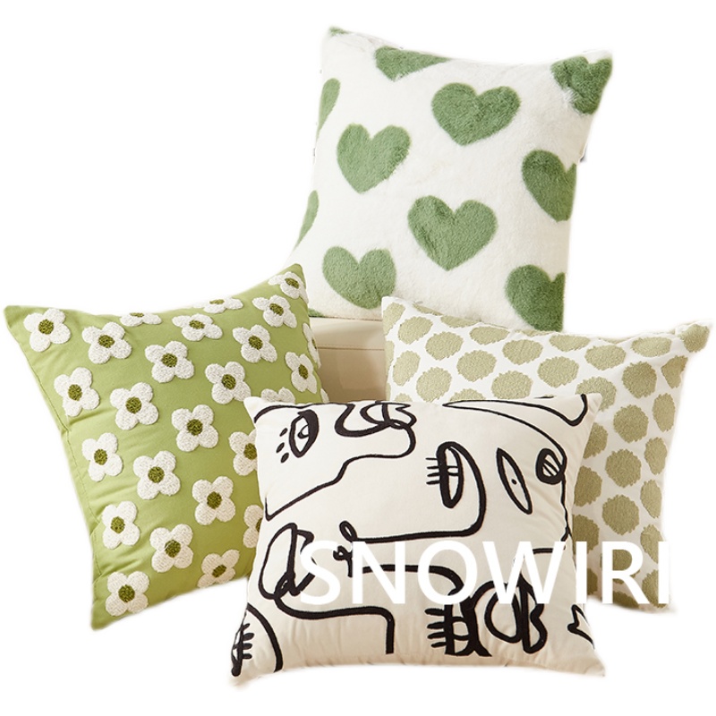 新 夏日清新抱枕in风沙发客厅靠枕几何图案床头腰靠飘窗靠背垫