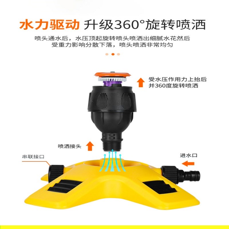 园林抗旱自动旋转度浇水喷头草坪绿化喷淋喷水洒水器菜园浇菜