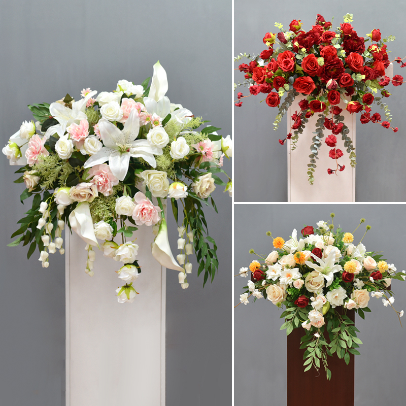 活动演讲发言讲台花仿真假花主席台布置台花迎宾区商务会议室摆花