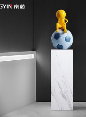 大理石雕塑底座样板房玄关艺术品展示落地摆台门店橱窗基座