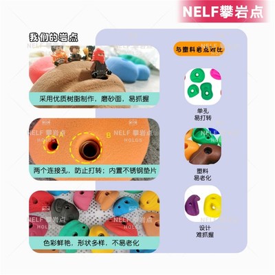 家用攀岩墙攀岩板家用岩壁儿童房攀爬板攀岩点攀岩模块壁虎墙