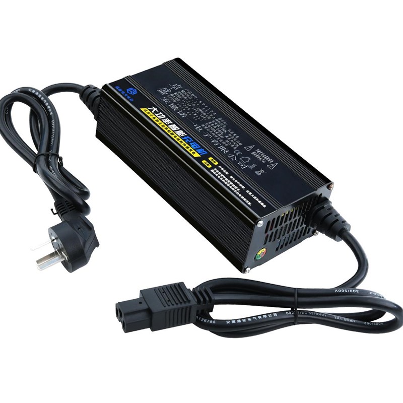 电动车充电器72V10三元锂电池0V8充电机8V108铝壳