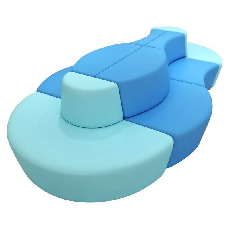 门店商场现代商务接待洽谈休息区休闲异形创意办公室圆形沙发