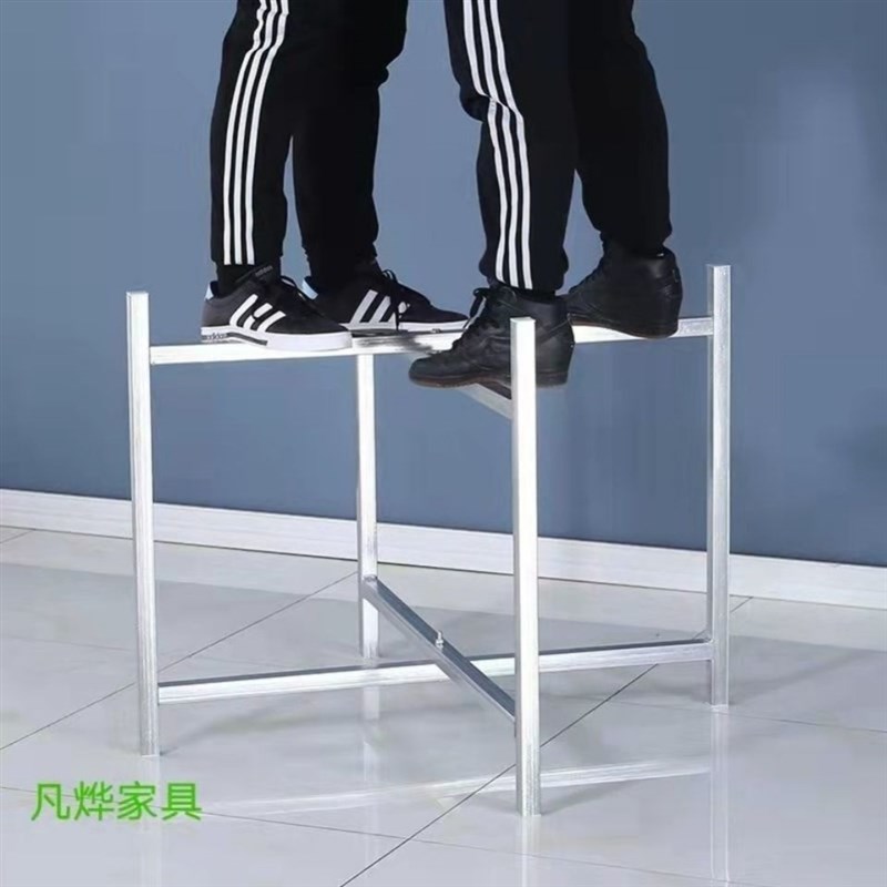 镀锌加厚桌子支架脚桌子腿桌子支架脚架圆桌支撑架子折叠桌腿