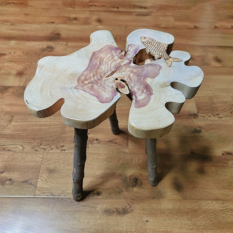 实木茶几天然柏木创意小茶桌异形沙发边几小茶台阳台桌子