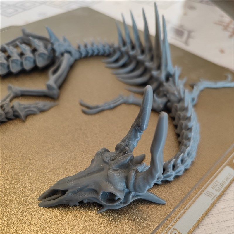 m长d打印龙骨架骨龙骷髅龙白色灰色把玩fdm高达