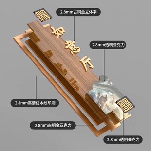 男女标识牌洗手间指示牌导向牌门牌档酒店新复古创意包厢会所公共