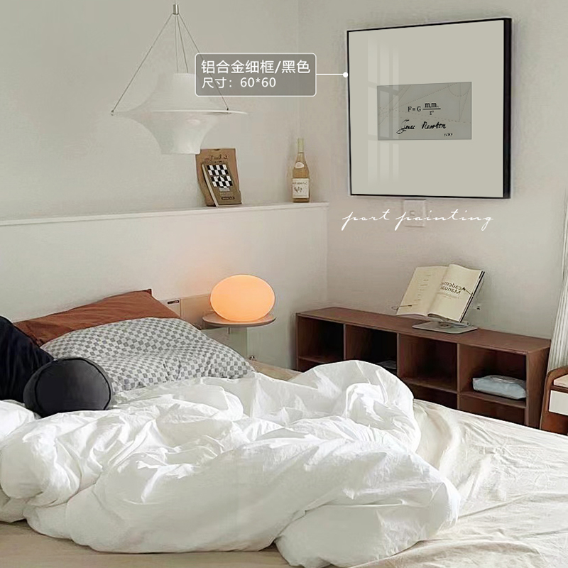 港画极简黑白线条客厅装饰画沙发背景落地抽象高级感玄关挂画摆件