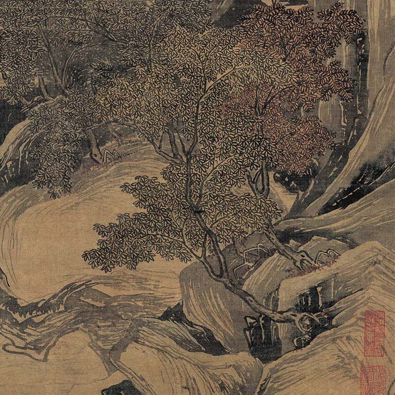 唐寅 骑驴归思图 山水物 国画立轴 饰 艺术微喷 复制