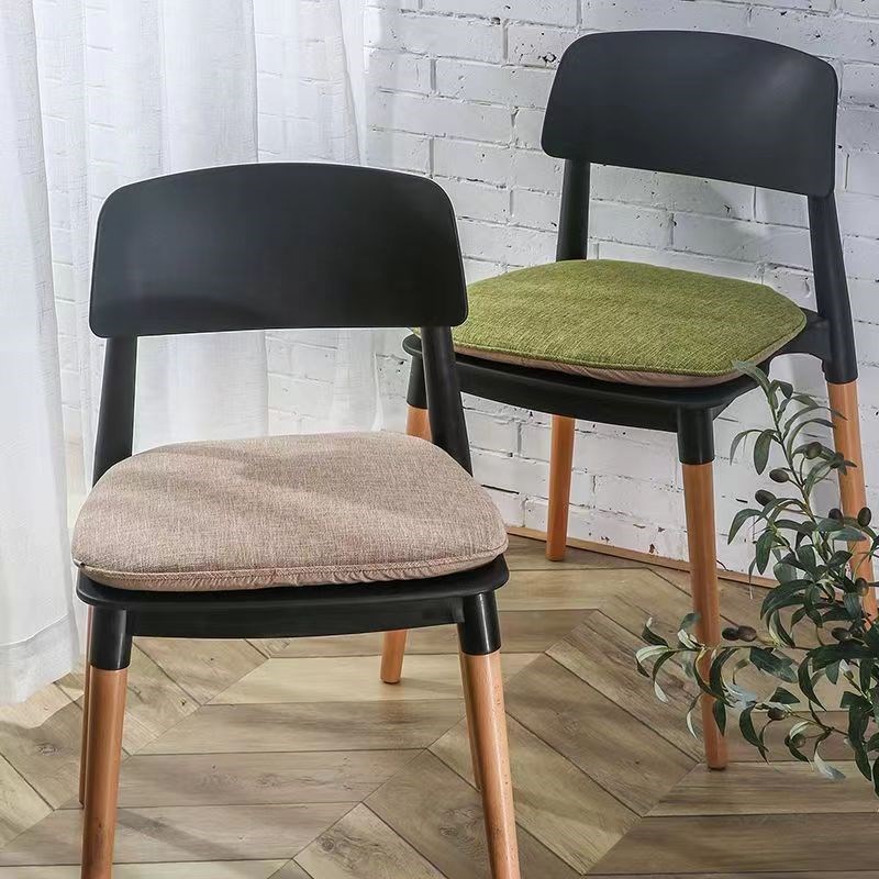 亚麻餐椅垫坐垫屁垫家用座椅垫防滑可拆洗四季通用马蹄形椅子垫子