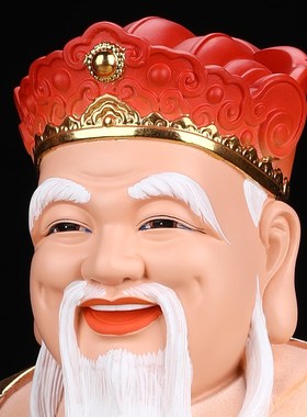 土地公土地婆神像一对家用供奉树脂摆件土地爷奶奶福德正神真身