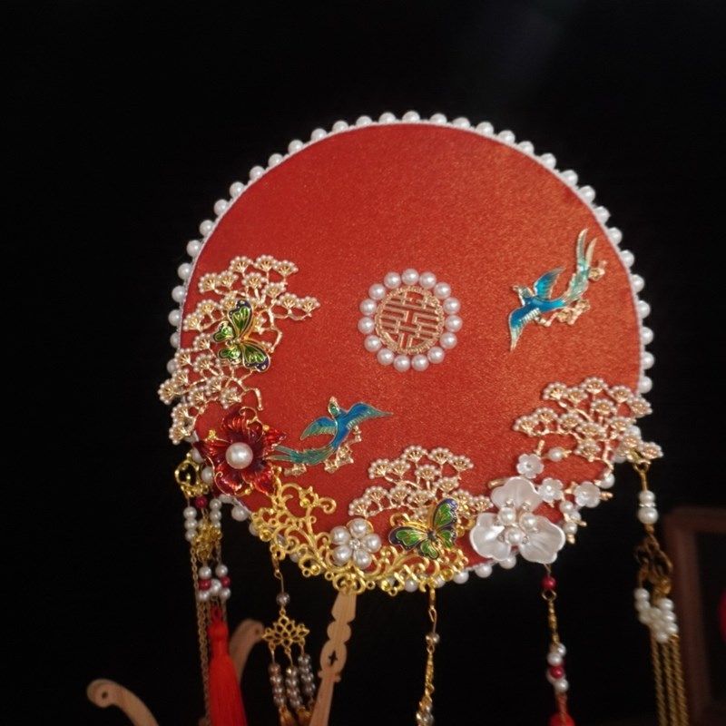 团扇结婚新娘秀禾婚礼喜扇di材料婚扇出嫁扇子高级成品新婚,家居饰品,工艺扇/团扇/喜扇/折扇,淘宝优惠券,粉丝福利购,淘宝优惠卷