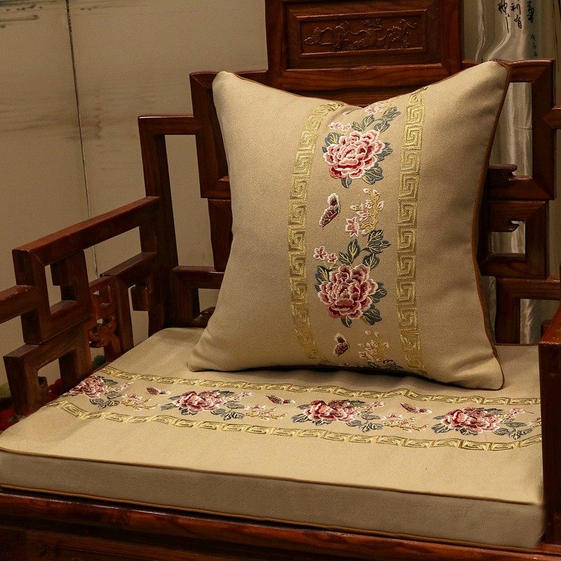 新红木沙发坐垫古典实木家具垫子家用防滑木头沙发垫罩定制