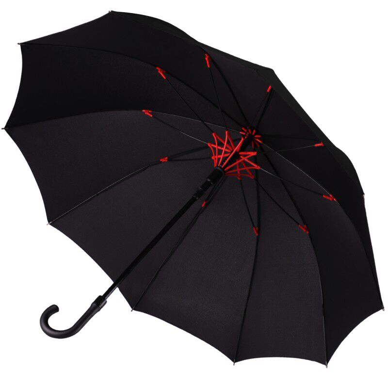 日系原单自动大雨伞黑色长伞超大伞面抗风加固男女通用人长柄伞