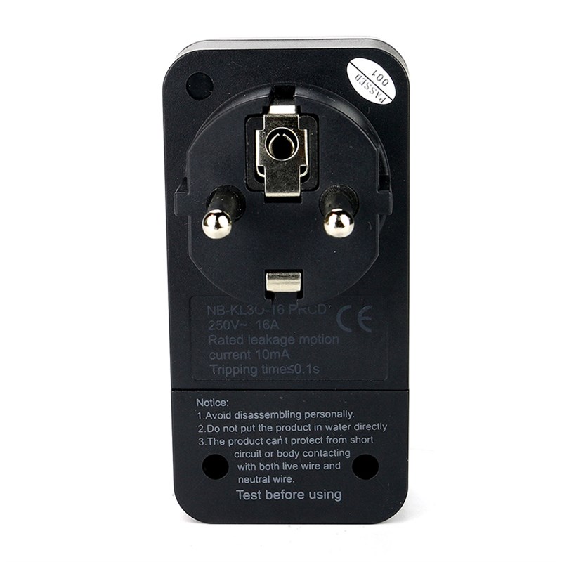 南岛空调电热水器欧规欧标欧式漏电保护器插头10A/16A接线式漏保