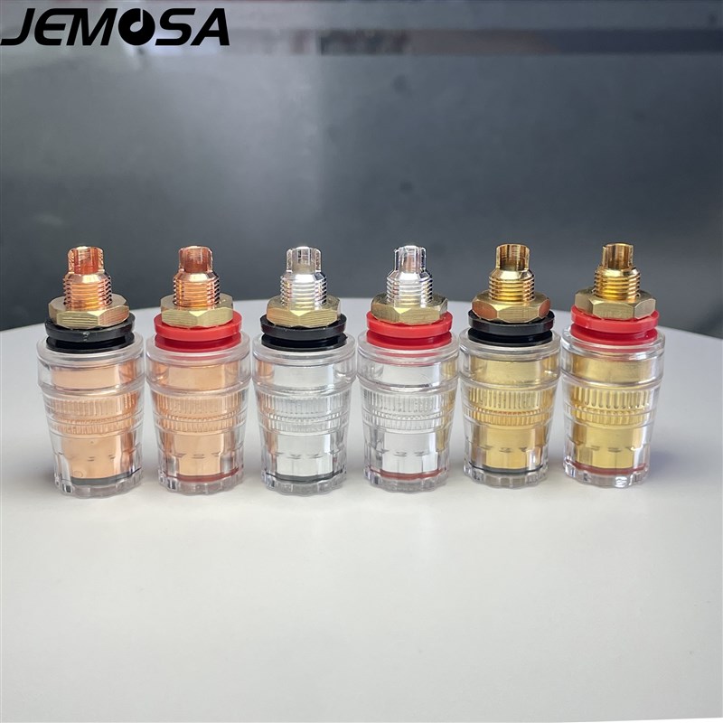 EIZZ水晶接线柱 功放喇叭音响连接器 24K铜镀金 香蕉插座