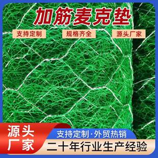 绿色镀高尔凡加筋麦克垫加筋三维网垫土工网垫护坡固土水土保护毯