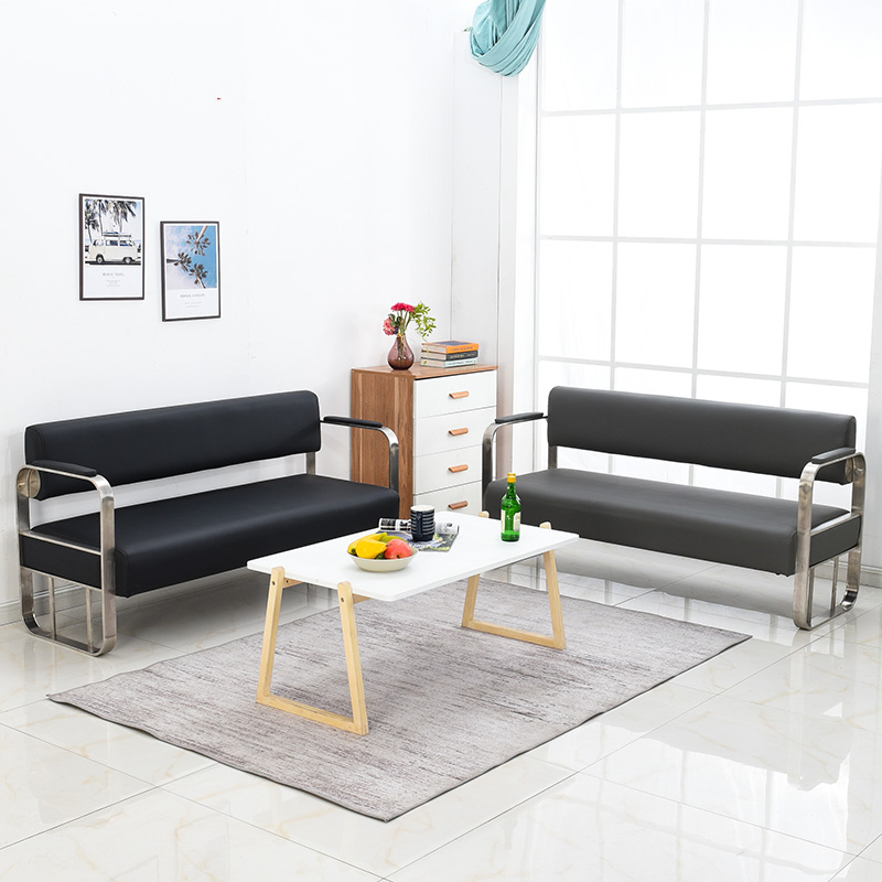 发廊理发店专用等候沙发美发店候客区休闲不锈钢扶手标配等候椅