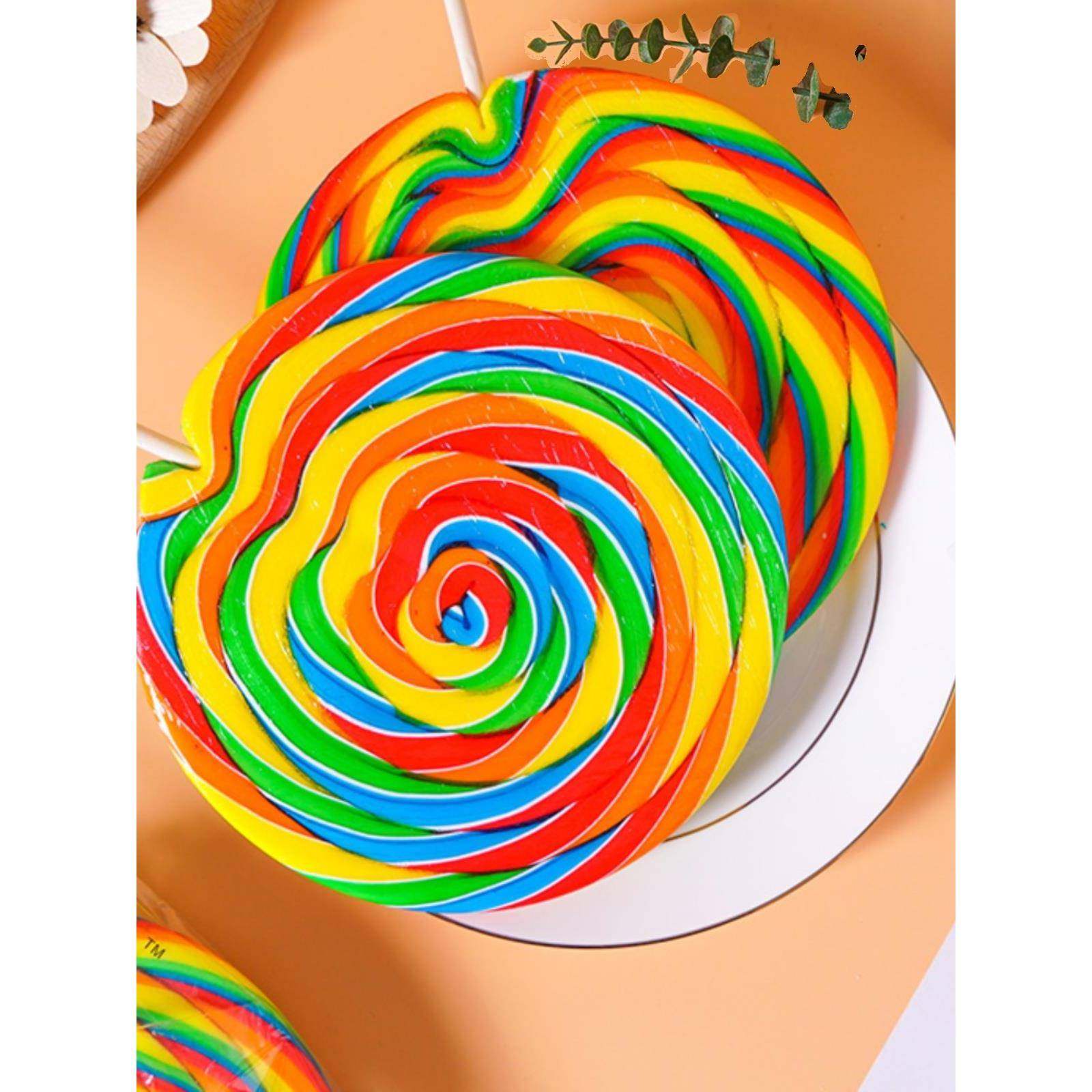 网红七彩波板糖超大功夫棒棒糖20g日式高颜值创意儿童节日礼物糖