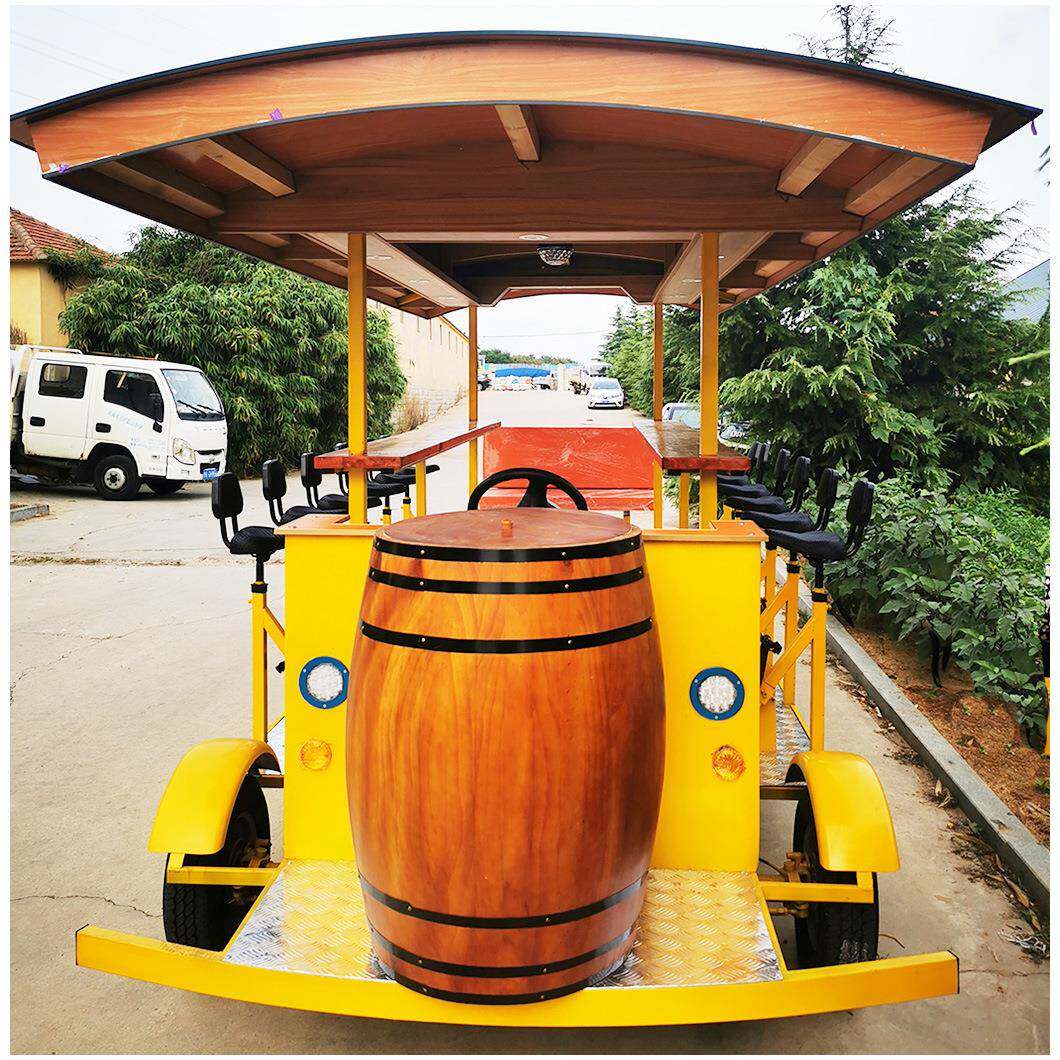 脚踏啤酒车移动酒吧车多人景区创意观光自行车beerbike厂家直销