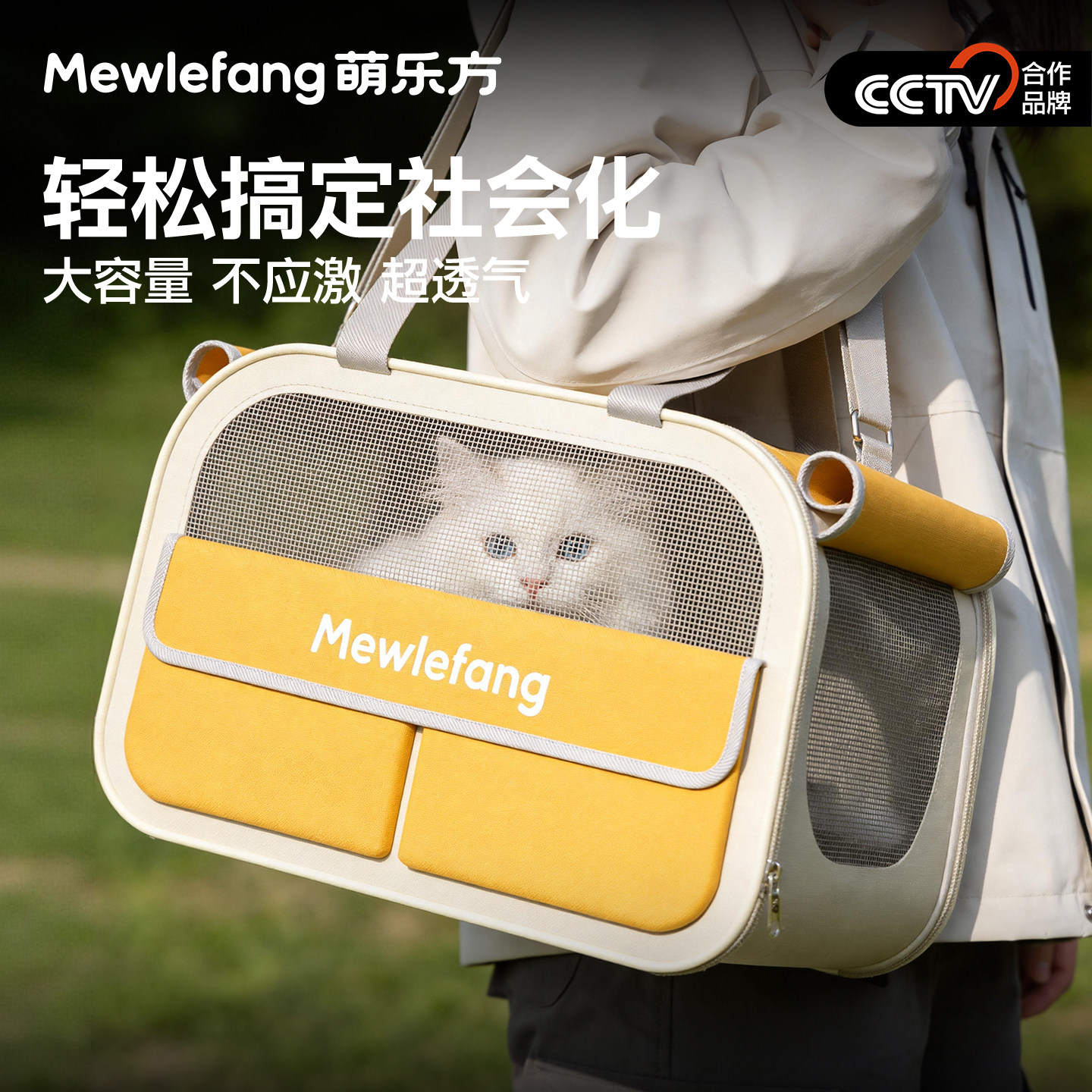 猫包外出便携大容量猫咪手提斜跨包通风透气防应激狗狗超大宠物包
